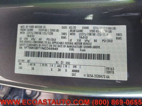 Used 2022 Ford F350 Lariat w/ Lariat Ultimate Package image 10