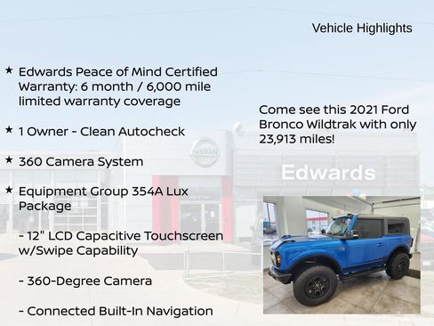 Used 2021 Ford Bronco Wildtrak AWD/4WD image 11