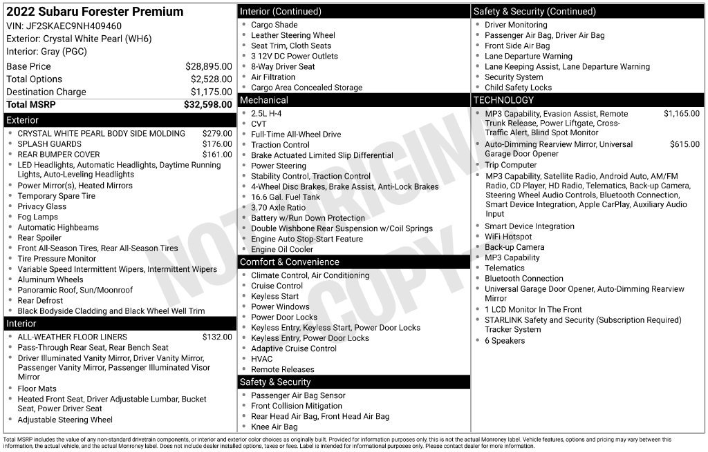 Used 2022 Subaru Forester Premium AWD/4WD image 7