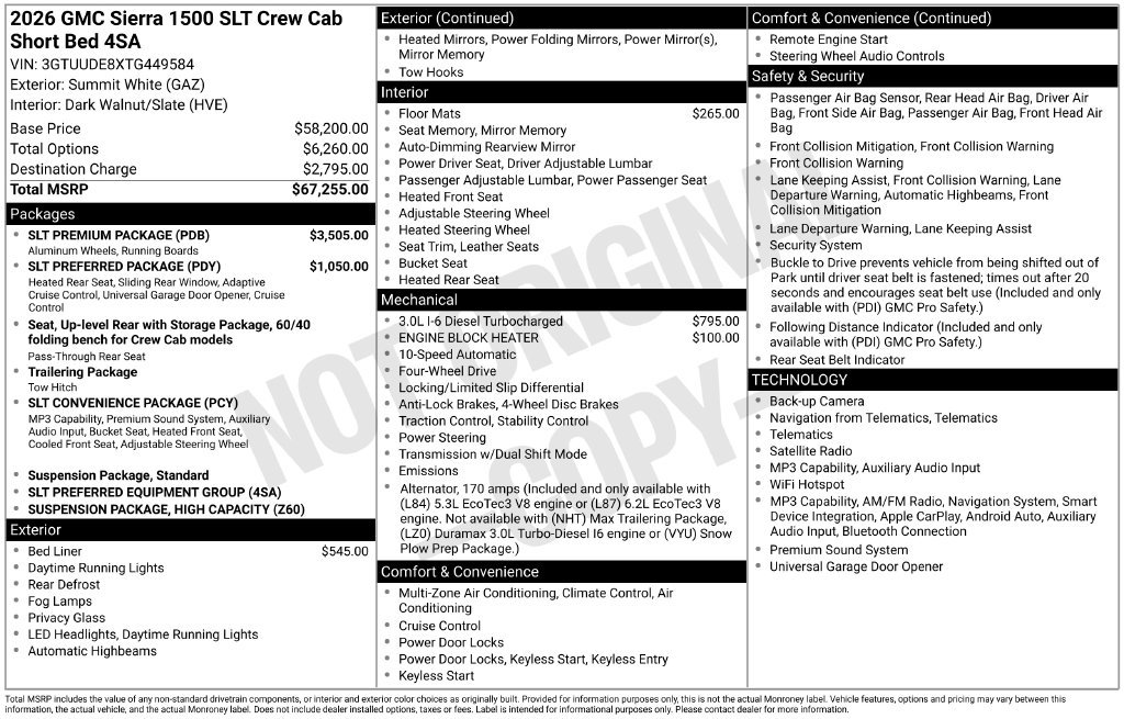 New 2026 GMC Sierra 1500 SLT w/ SLT Premium Package AWD/4WD image 11