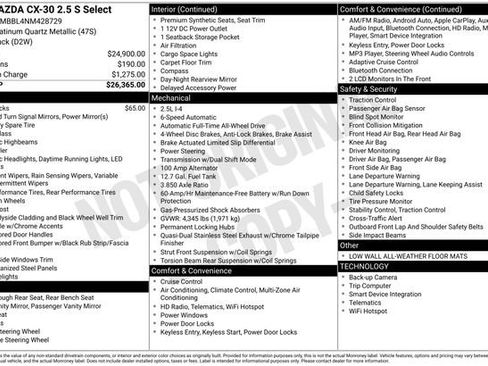 Used 2022 MAZDA CX-30 AWD 2.5 S w/ Select Package image 5