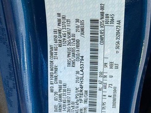 Used 2020 Ford Ranger Lariat w/ Equipment Group 501A Mid image 42