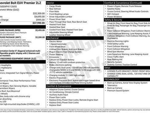 Used 2023 Chevrolet Bolt EUV Premier w/ Sun & Sound Package image 42