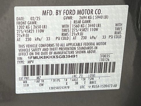 Used 2025 Ford Explorer ST-Line w/ ST-Line Street Pack AWD/4WD image 77