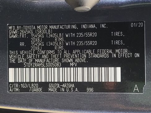 Used 2020 Toyota Highlander Limited image 33