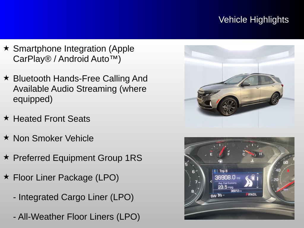 Used 2023 Chevrolet Equinox RS w/ LPO, Floor Liner Package AWD/4WD image 8