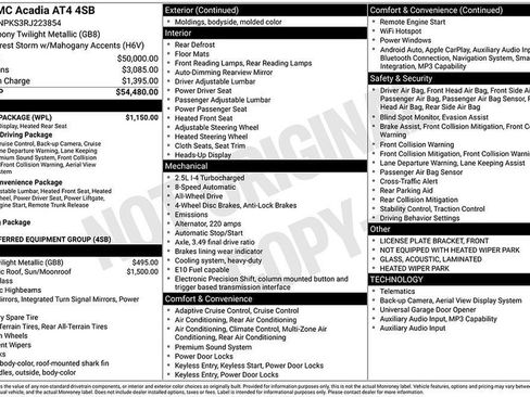 Used 2024 GMC Acadia AT4 w/ Luxury Package AWD/4WD image 3