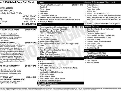 Used 2020 RAM 1500 Rebel w/ Leather & Sound Group w/ 2_W image 10