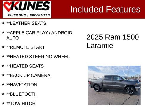 Used 2025 RAM 1500 Laramie w/ Bed Utility Group AWD/4WD image 2