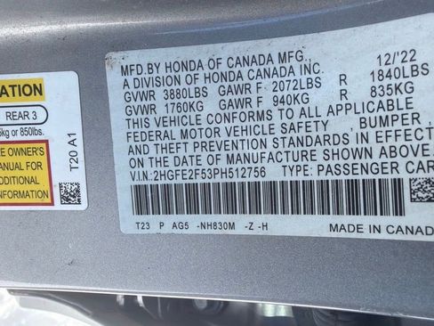 Certified 2023 Honda Civic Sport image 16