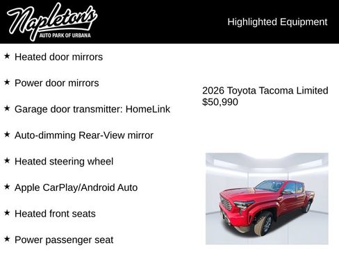Used 2026 Toyota Tacoma Limited AWD/4WD image 8
