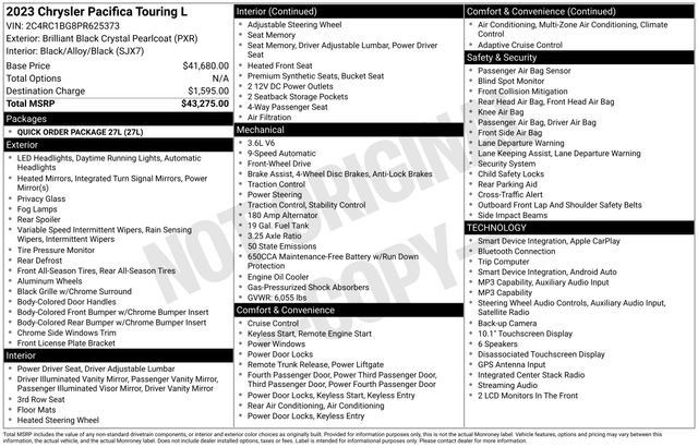 Used 2023 Chrysler Pacifica Touring-L FWD image 8