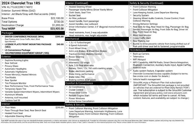 Used 2024 Chevrolet Trax RS w/ Driver Confidence Package FWD image 12