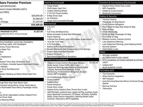 Certified 2023 Subaru Forester Premium w/ Popular Package #2 AWD/4WD image 35
