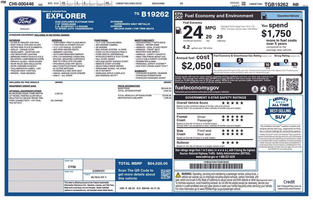 Used 2026 Ford Explorer Platinum RWD image 5