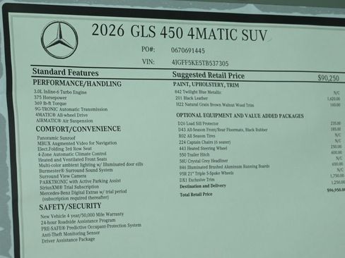 New 2026 Mercedes-Benz GLS 450 4MATIC image 32
