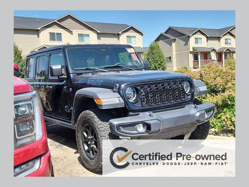 Certified 2025 Jeep Wrangler Unlimited Sport S 4xe AWD/4WD image 1