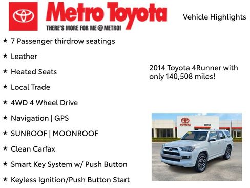 Used 2014 Toyota 4Runner Limited AWD/4WD image 8