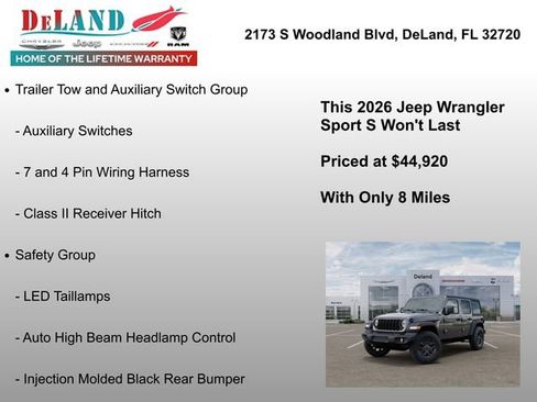 New 2026 Jeep Wrangler Sport S AWD/4WD image 19