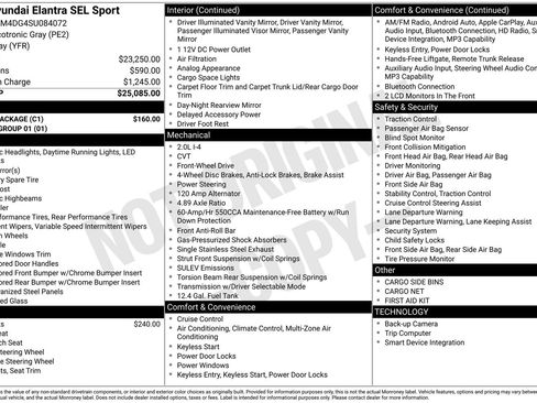 New 2025 Hyundai Elantra Sport w/ Cargo Package image 27