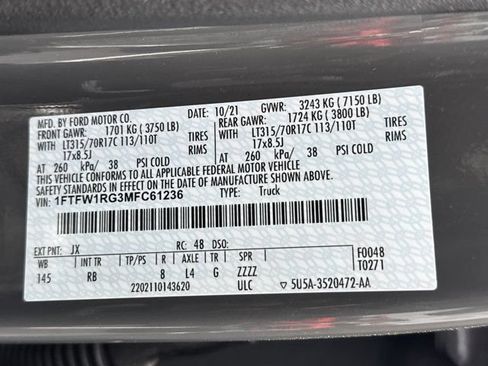 Used 2021 Ford F150 Raptor w/ Equipment Group 801A High AWD/4WD image 38