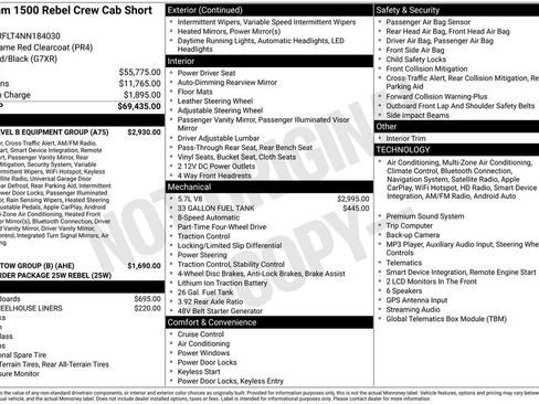 Used 2022 RAM 1500 Rebel w/ Rebel Level B Equipment Group AWD/4WD image 48