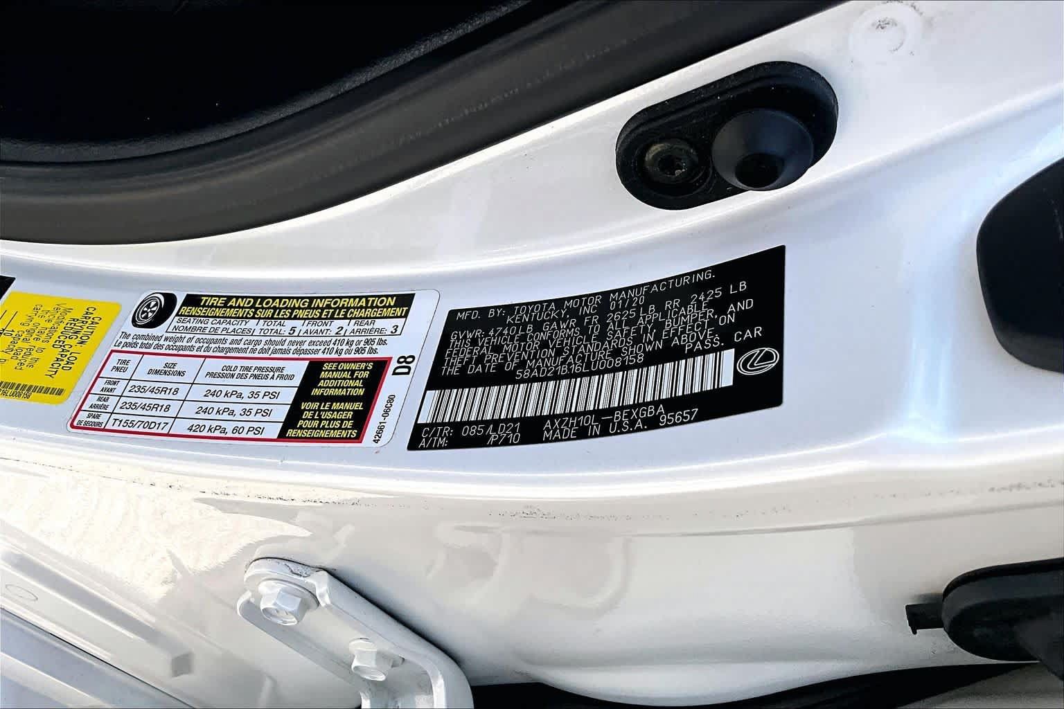 Used 2020 Lexus ES 300h w/ Premium Package FWD image 35