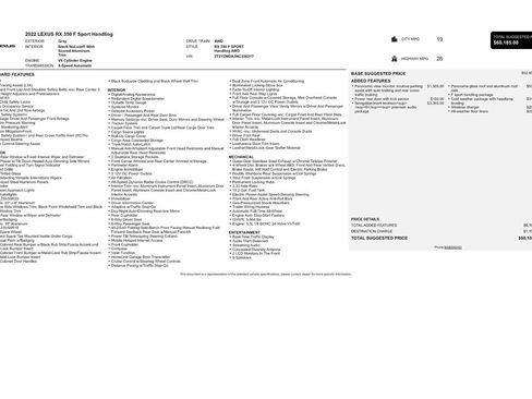 Used 2022 Lexus RX 350 F Sport image 9