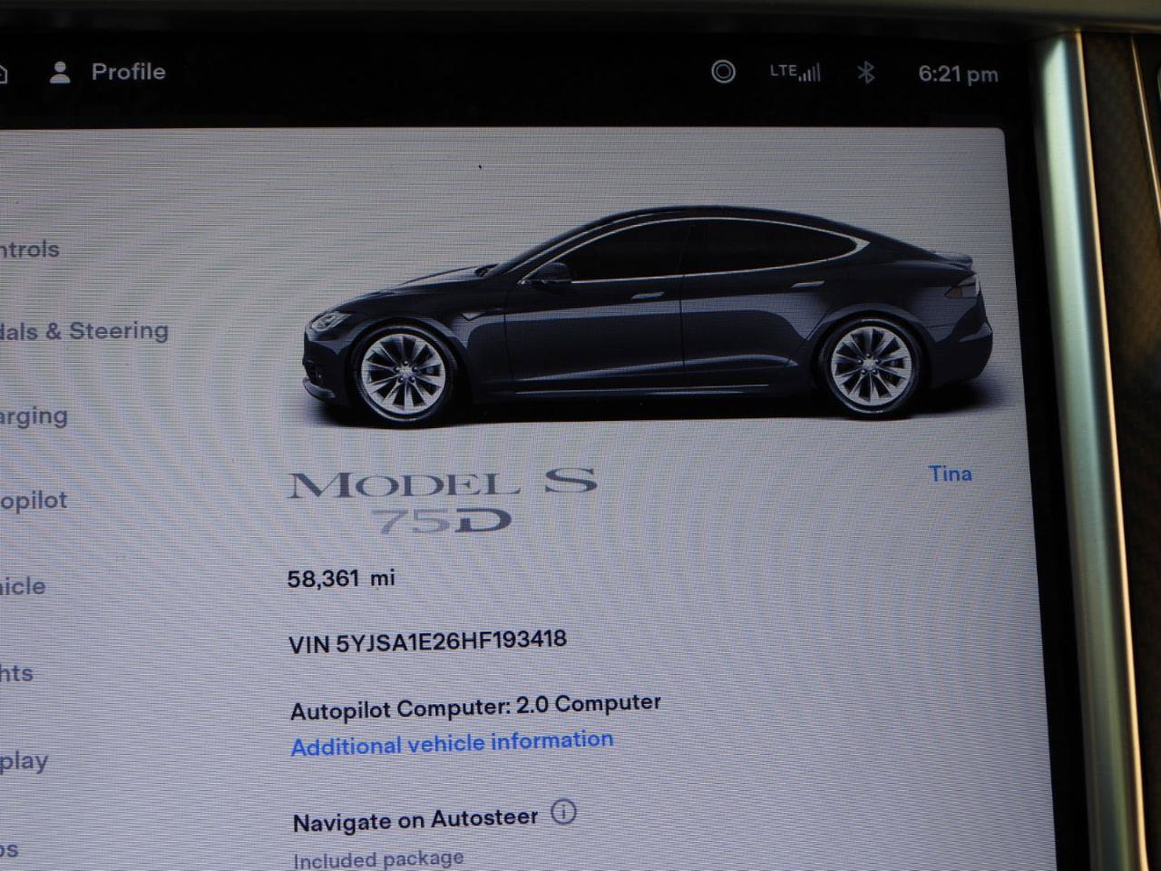 Used 2017 Tesla Model S 75D AWD/4WD image 60