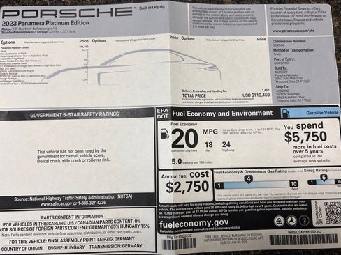 Used 2023 Porsche Panamera Platinum Edition image 25