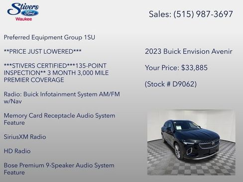 Used 2023 Buick Envision Avenir AWD/4WD image 8