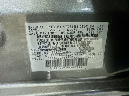 Used 2023 Nissan Versa S w/ Trunk Package FWD image 28