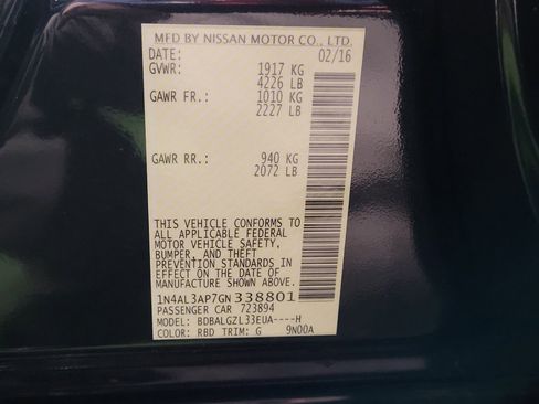 Used 2016 Nissan Altima 2.5 S w/ Power Driver Seat Package image 33