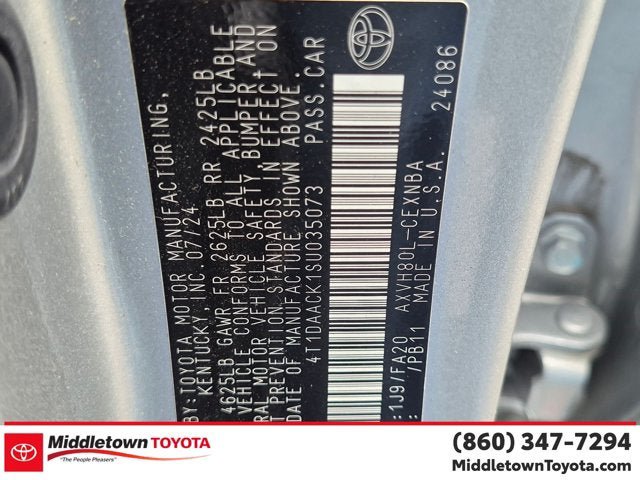 Certified 2025 Toyota Camry LE FWD image 37