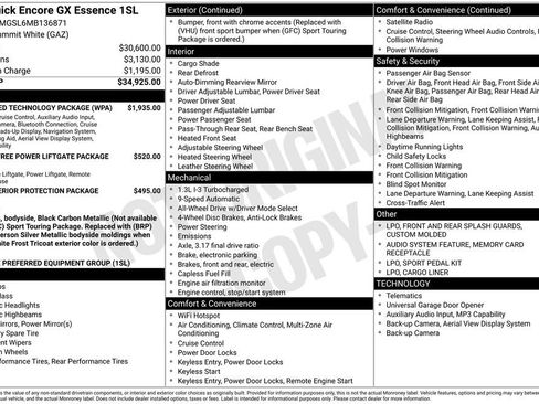 Certified 2021 Buick Encore GX Essence w/ Advanced Technology Package image 6