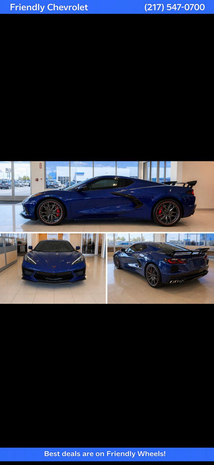Certified 2025 Chevrolet Corvette Stingray Preferred Conv w/ Z51 Performance Package RWD image 1