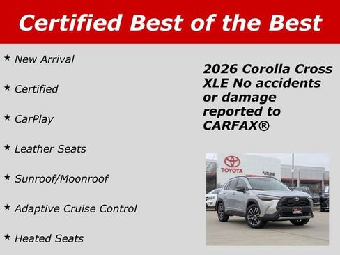 Certified 2026 Toyota Corolla Cross XLE w/ Convenience Package image 39