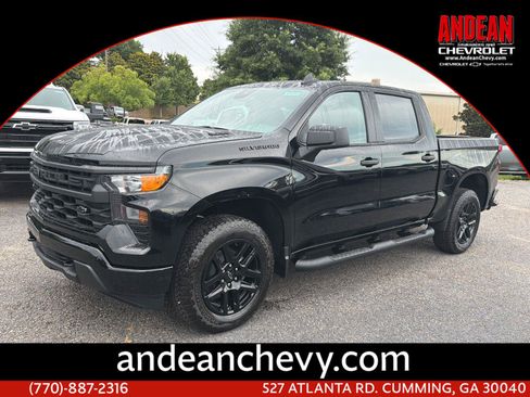 New 2026 Chevrolet Silverado 1500 Custom w/ Turbomax Blackout Package RWD image 1