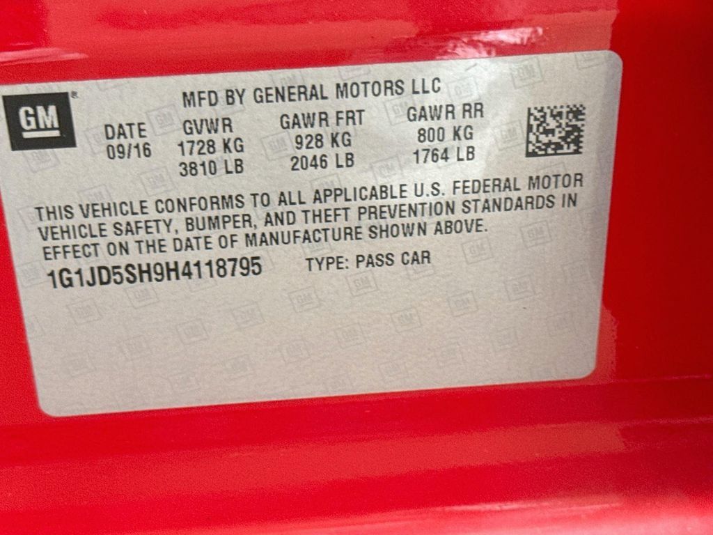 Used 2017 Chevrolet Sonic LT w/ RS Package FWD image 29