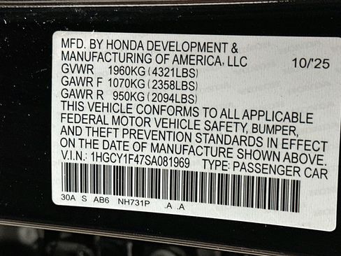 Used 2025 Honda Accord SE image 12