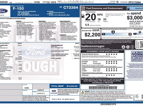 Certified 2023 Ford F150 Lariat w/ Equipment Group 502A High AWD/4WD image 32
