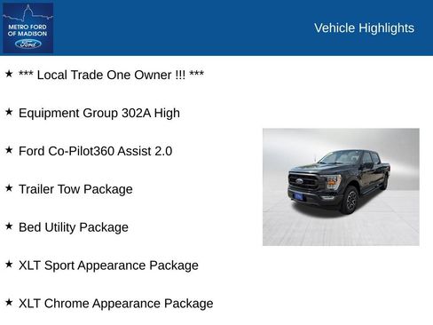 Certified 2023 Ford F150 XLT w/ Equipment Group 302A High AWD/4WD image 2