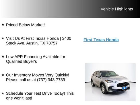 Used 2024 Honda HR-V LX image 9