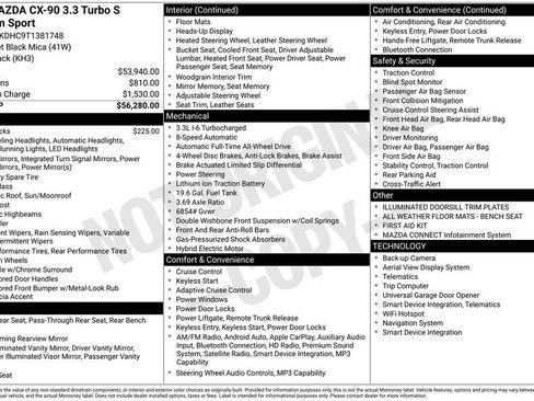 New 2026 MAZDA CX-90 3.3 Turbo S w/ Premium Package AWD/4WD image 5