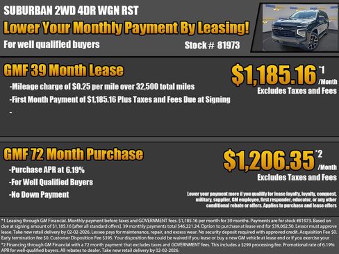 New 2026 Chevrolet Suburban RST w/ Comfort Package image 2