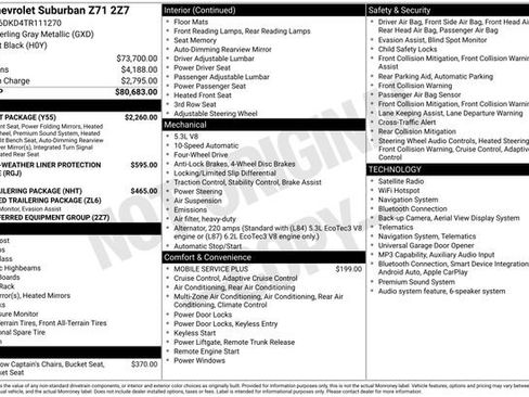 Used 2026 Chevrolet Suburban Z71 w/ Comfort Package AWD/4WD image 22