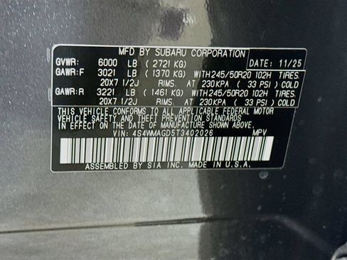 Certified 2026 Subaru Ascent Limited AWD/4WD image 44
