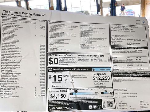 New 2026 BMW X5 M Competition w/ Executive Package AWD/4WD image 19