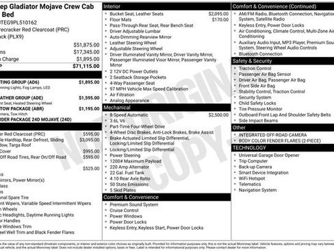 Used 2023 Jeep Gladiator Mojave w/ LED Lighting Group AWD/4WD image 4