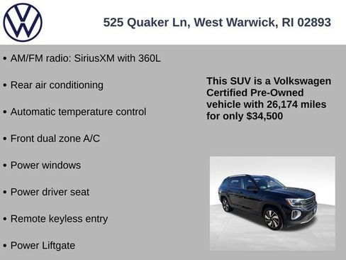 Certified 2025 Volkswagen Atlas SE image 7